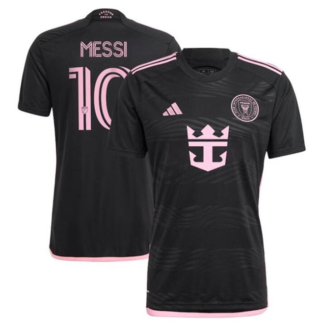 Youth Black Inter Miami CF Custom 2024-25 Away Soccer Jersey
